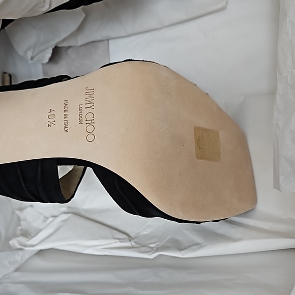 Jimmy Choo Aura 95 Suede Sandals 40.5 - Picture 9 of 12